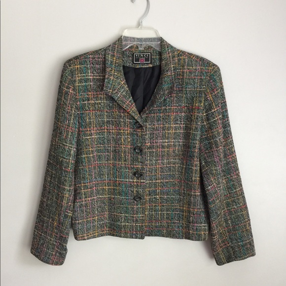 Women’s Size Small Button Front Silk Blazer - Picture 1 of 5